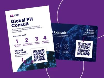 Graphic displaying the Global PH Consult flyer and Powerpoint