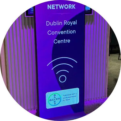 WiFi digital display at PVRI 2026 Dublin