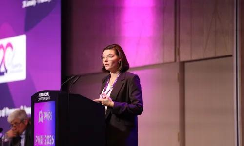 The Rupert Swift Award winner, Manon Mougin, presenting at PVRI 2026 Dublin